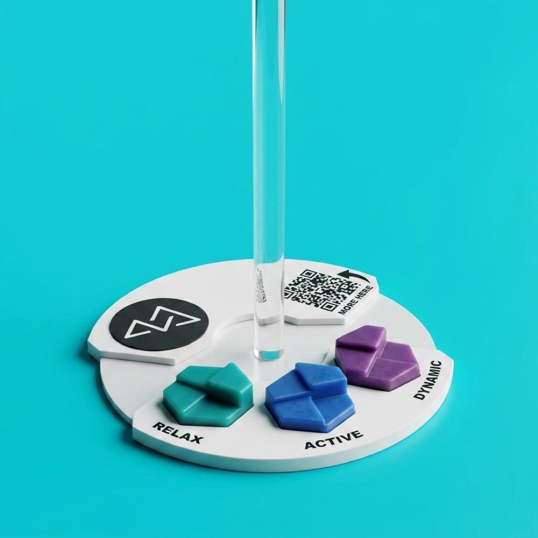 Der Clear Your&reg; Demo Stand &mdash; transparenter Ständer mit Silikonmustern in Relax, Active und Dynamic