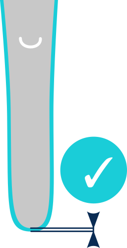 Thin distal cushion