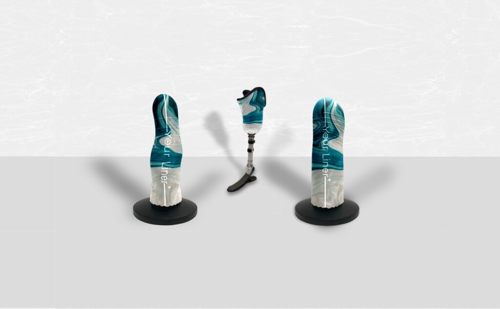 Turquoise Paint toegepast op een liner